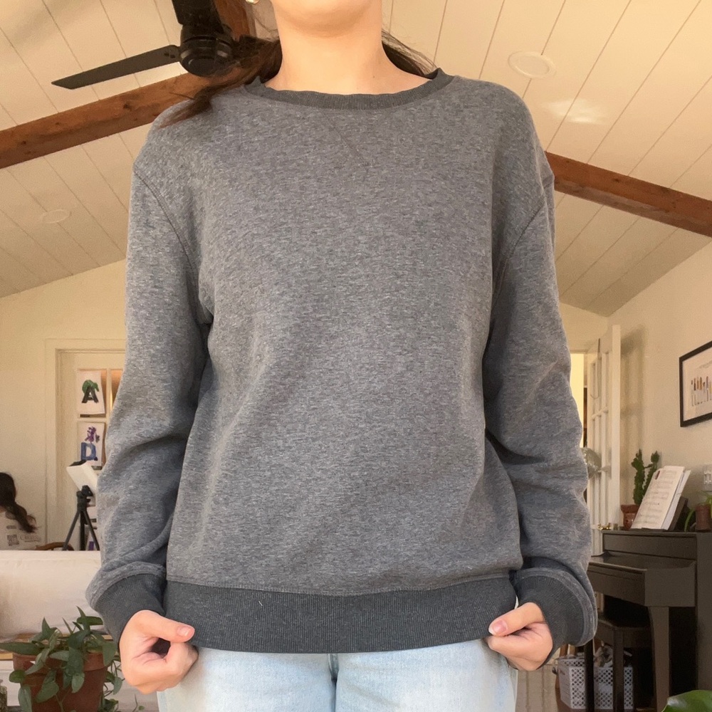 Eddie Bauer Gray Crewneck Sweatshirt Men's Medium Cotton Blend